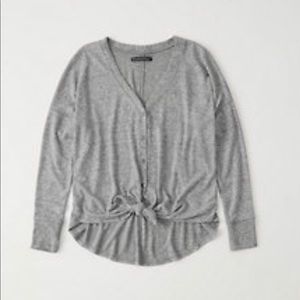 Abercrombie & Fitch Front-Tie Button Up Top